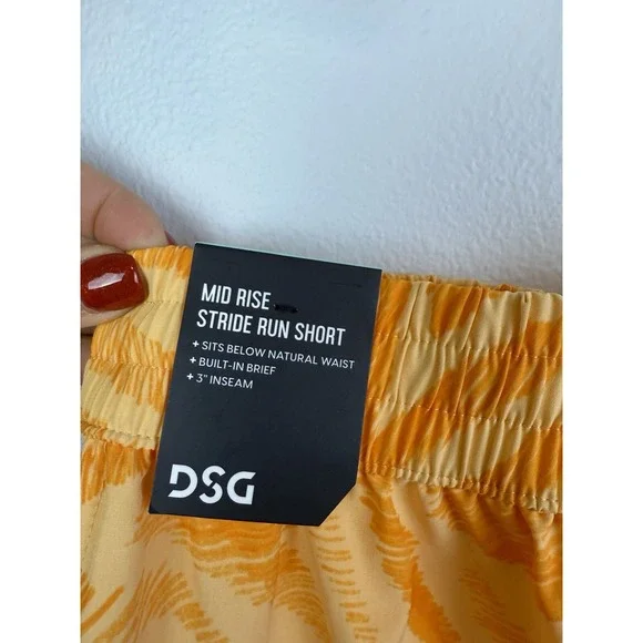 Dicks Sporting Goods DSG Mid Rise Stride Run Shorts Orange Sz Women's Med - Picture 5 of 6